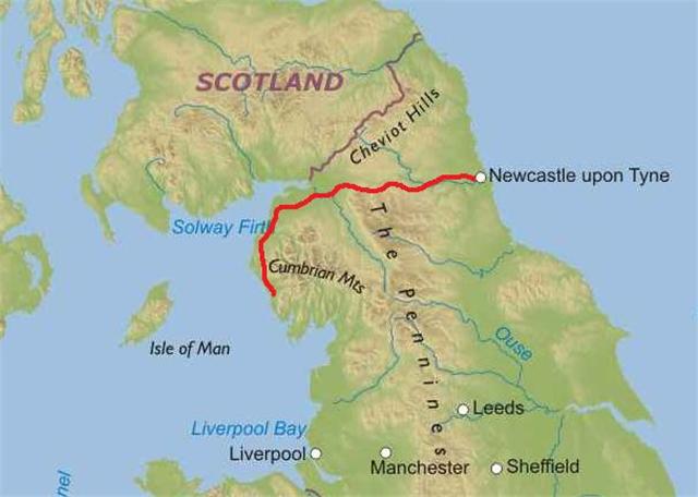 Hadrian's Wall Route Map Cycle